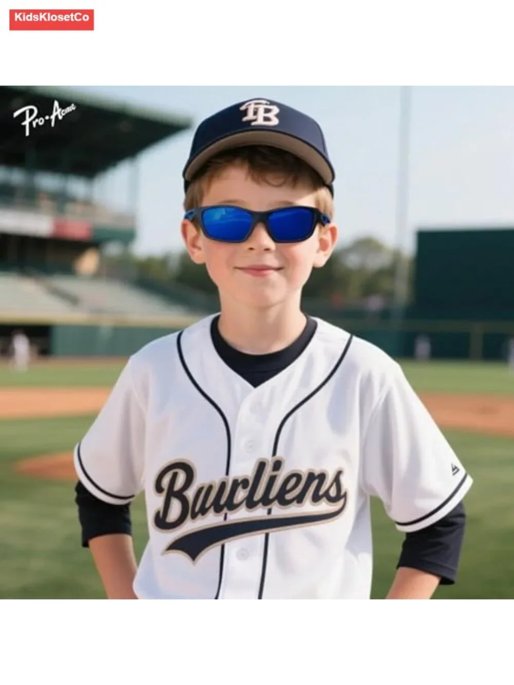 Kids Unbreakable TR90 Baseball Sunglasses with Strap Polarized UV400